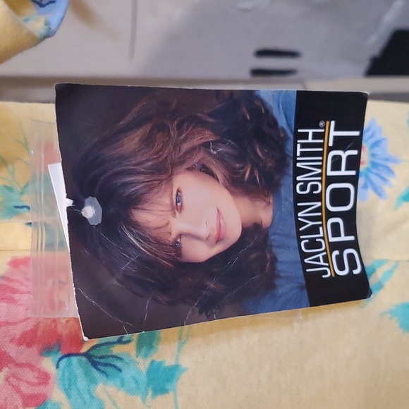 NWT VINTAGE Jacklyn Smith Sport Yellow Floral Print Button Up Blouse Women Large - Picture 4 of 13